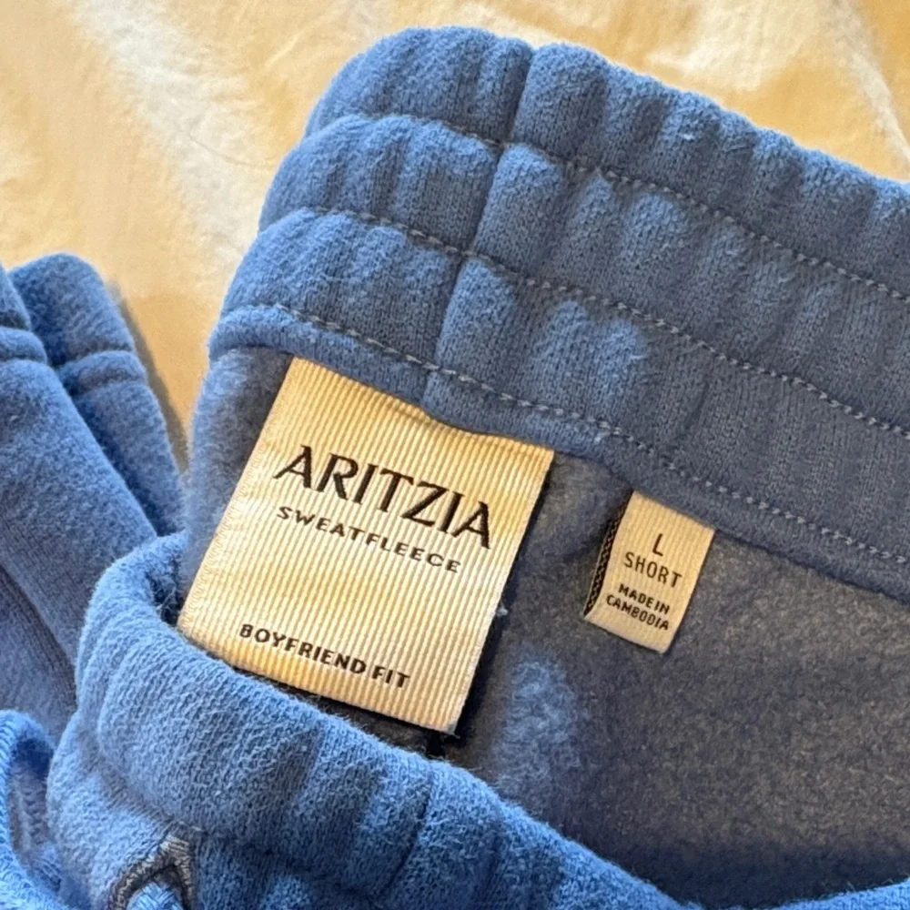 Aritzia Cozy Sweatfleece Boyfriend Wide Sweatpant French blue - Picture 4 of 6
